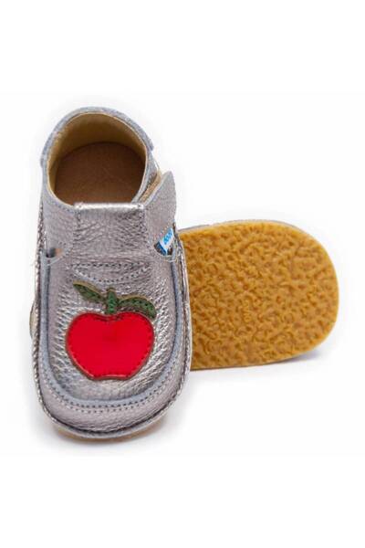 DODO SHOES Pantofi copii barefoot Mar, Culoare Argintiu din piele naturala, t...