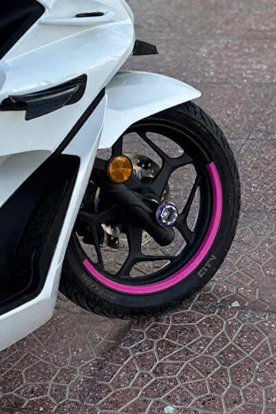 Banxtre Honda PCX için Uyumlu Yarım Jant Şeridi Sticker Seti (4 Parça)