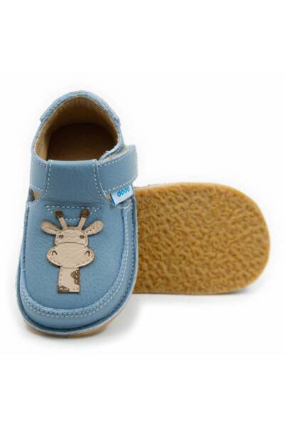 DODO SHOES Pantofi copii barefoot Giraffe, Culoare Baby Blue din piele natura...