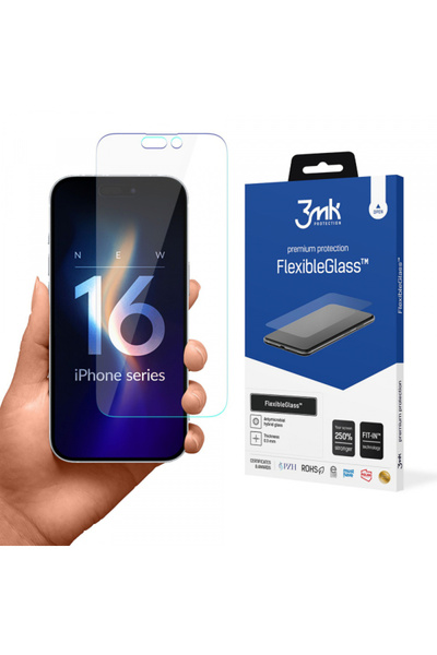 3MK Защитно фолио за Apple iPhone 16 Pro, 3МК, Стъкло, Прозрачно