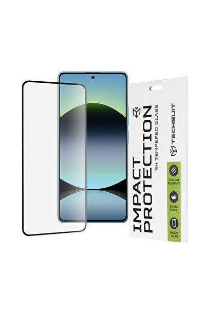 Techsuit Προστατευτικό οθόνης για Xiaomi Redmi Note 14S, Techsuit, Γυαλί, Μαύρο