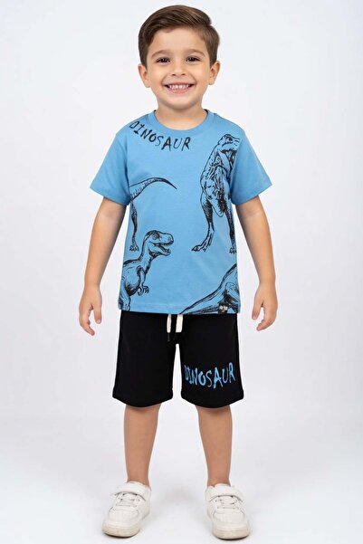 Riccotarz Σετ σορτς για αγόρια με σχέδιο δεινοσαύρου με μαρκαδόρο και στάμπα ...