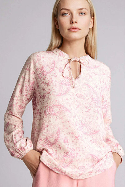 DeFacto N1809AZER37 Μακρυμάνικη μπλούζα με στάμπα εκρού