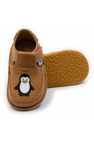 DODO SHOES Pantofi copii barefoot Pinguin, Culoare Caramel din piele naturala...