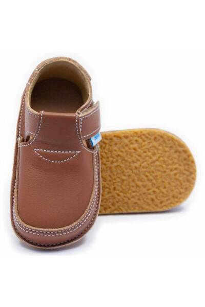 DODO SHOES Pantofi copii barefoot Camel din piele naturala, talpa flexibila, ...