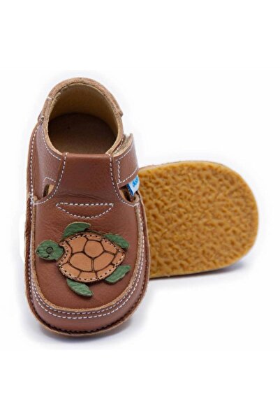 DODO SHOES Pantofi copii barefoot Turtle, Culoare Camel din piele naturala, t...