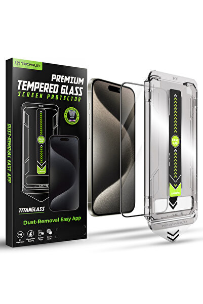 Techsuit Folie protectie pentru iPhone 15 Pro Max, Antisoc, negru