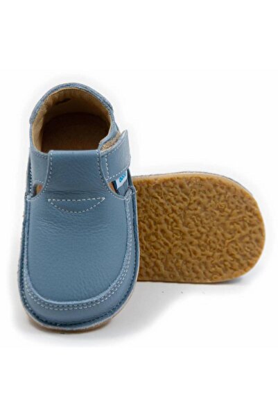 DODO SHOES Pantofi copii barefoot Baby, Culoare Blue din piele naturala, talp...