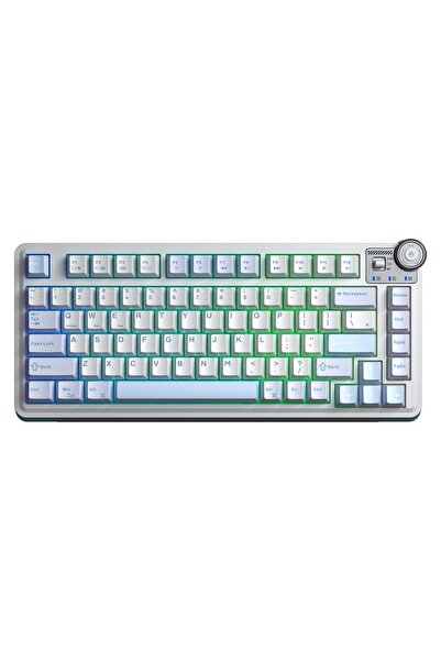 Aula AU75 3 Modlu Mekanik Gaming Kablosuz Klavye RGB TKL Hot Swap Star Vector...