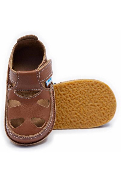 DODO SHOES Sandale copii barefoot Dodo Shoes, Culoare Camel din piele natural...