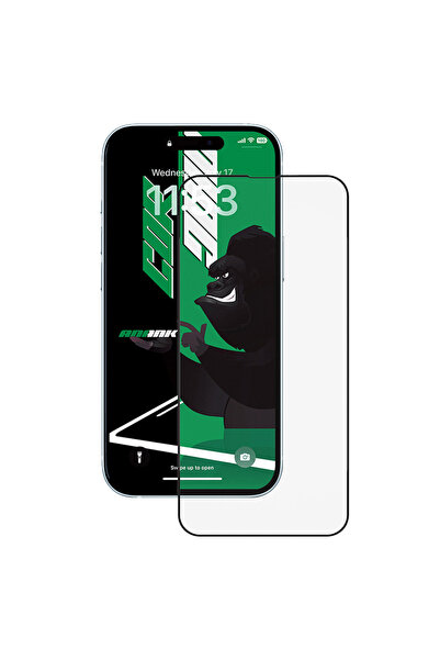 Anank Folie protectie pentru iPhone 15 Pro Max, Transparenta;Antisoc, negru