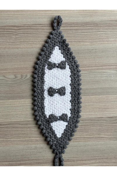 WIB TASARIM Hand Knitted 3-Piece Linen Set for the Groom's Bag |   Special Design Groom Fiber Set (Round + Long + Pouch)
