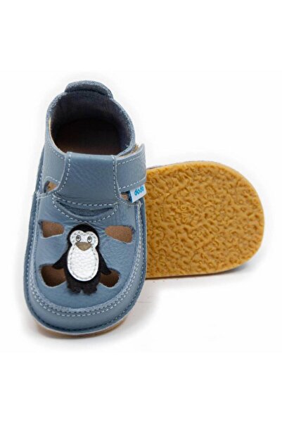 DODO SHOES Sandale copii barefoot Pinguin, Culoare Baby Blue din piele natura...