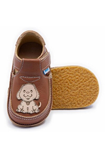 DODO SHOES Pantofi copii barefoot Puppy, Culoare Camel din piele naturala, ta...