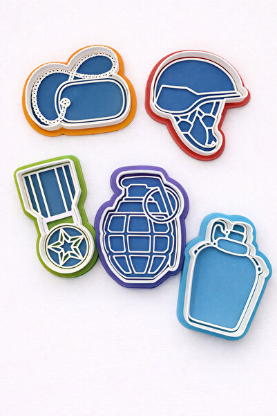 Muhcu Home 5-Piece - Soldier Themed Cookie Mold & Play Dough - Kinetic Sand S...