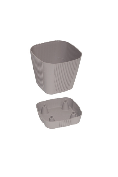 Alezy ZB03 Tabaklı Zambak Saksı 3,4 lt 17,5 cm Mocha