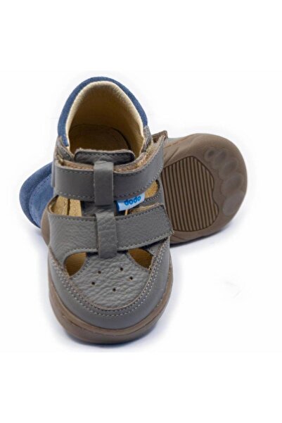 DODO SHOES Sandale copii barefoot Sunrise, Culoare Coffee din piele naturala,...