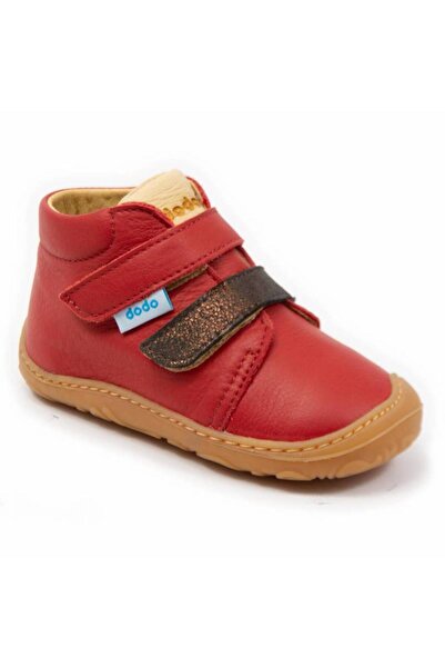 DODO SHOES Ghetute copii barefoot Noah, Culoare Ruby din piele naturala cu ta...