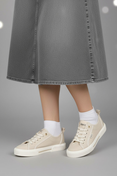 İnci حذاء كاجوال نسائي يومي باللون البيج DP-1072