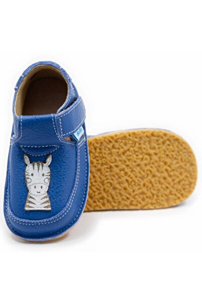 DODO SHOES Pantofi copii barefoot Zebra, Culoare Albastru din piele naturala,...