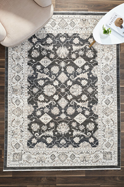 Century Floral 100% Polyester Living Room Living Room Kitchen Rug Antique Floral Vintage Rug