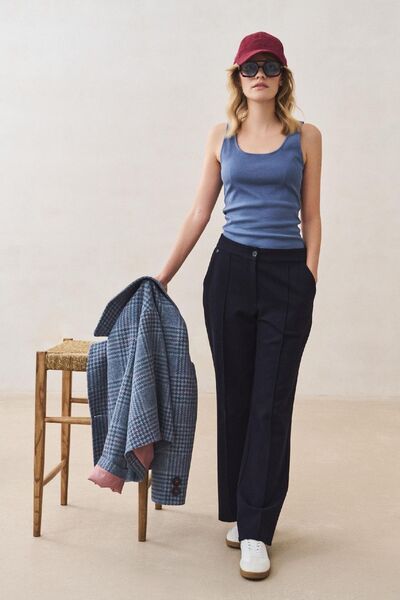 Blue Shadow Pantaloni de damă Mori bleumarin 36