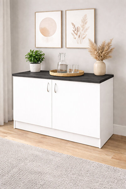 Tdesigno İzya Mutfak Alt Modül-Çok Amaçlı Dolap-Kiler Dolabı 120 Cm -Tezgah D...