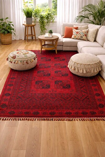 SOFT DECOR Luxess Buhara Collectıon Akrilik-Pamuk-Polyester Dokuma Afgan Dese...