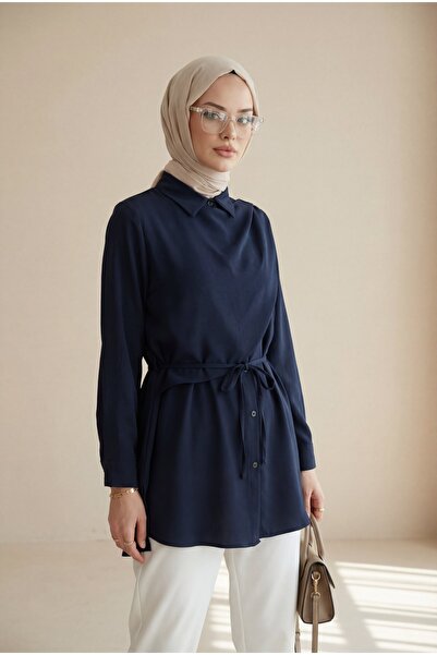 Modamorfo Πουκάμισο Modal με διπλό στρώμα, λεπτομέρεια στους ώμους, κορδόνια ...