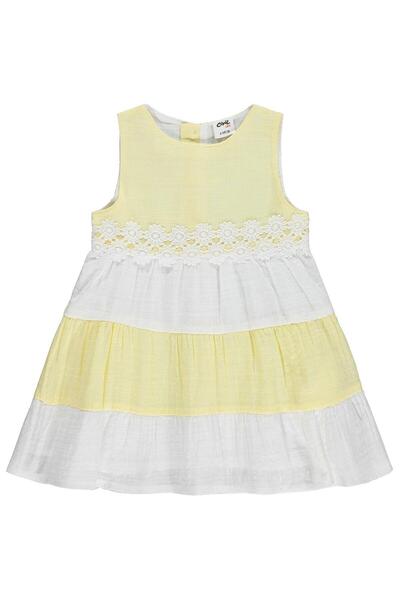 Civil Baby Πολύχρωμο φόρεμα με δαντέλα 6-18 μηνών - Κίτρινο