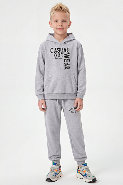 panios kids Σετ φόρμας για αγόρια με κουκούλα, τσέπη καγκουρό και λεπτομέρεια...