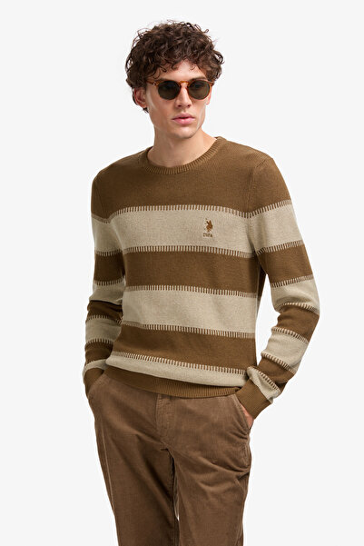 U.S. Polo Assn. Men's Khaki Sweater 50307846-Vr027