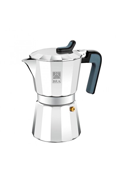 Bra Πολυτελής Μηχανή Εσπρέσο, αλουμινίου, 6 μερίδες