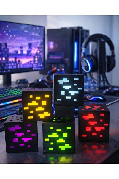 Temalı Pixel LED Blok Gece Lambası & Masa Dekoru