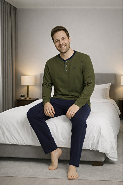 FORMO Ανδρικό σετ πιτζάμες υψηλής ποιότητας με μακρυμάνικο κουμπιά από 100% φ...