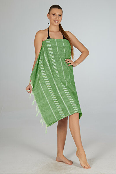 Estiva Stripe Patterned Peshtamal with Tassel Edges