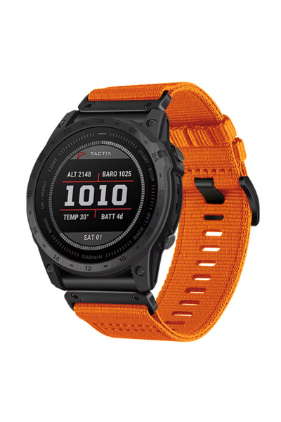 Techsuit Curea W070 pentru Garmin Watch Fenix Series, 26MM, Portocalie