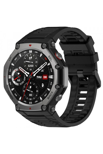 Techsuit Λουράκι για ρολόι Amazfit, Techsuit, Σιλικόνης, Μαύρο