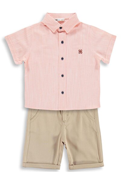 Civil Boys 2-Piece Set with Shirt and Shorts for 2-5 Years Old - Red