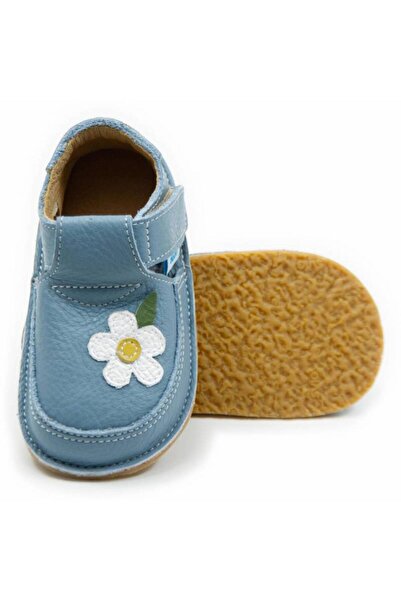 DODO SHOES Pantofi copii barefoot Wild Flower, Culoare Baby Blue, piele natur...