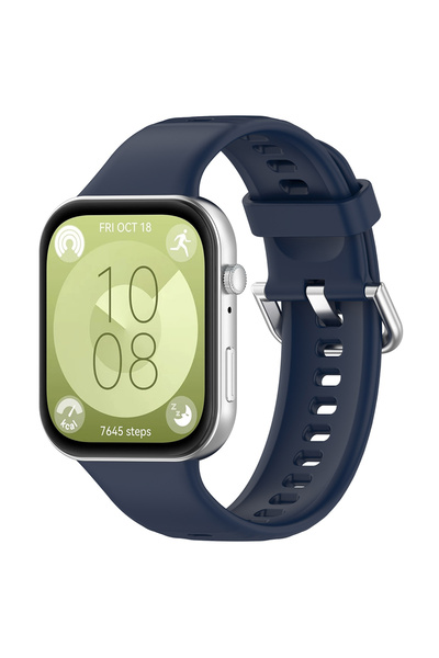 Techsuit Λουράκι για Huawei Watch Fit 3, Techsuit, Σιλικόνης, Σκούρο Μπλε