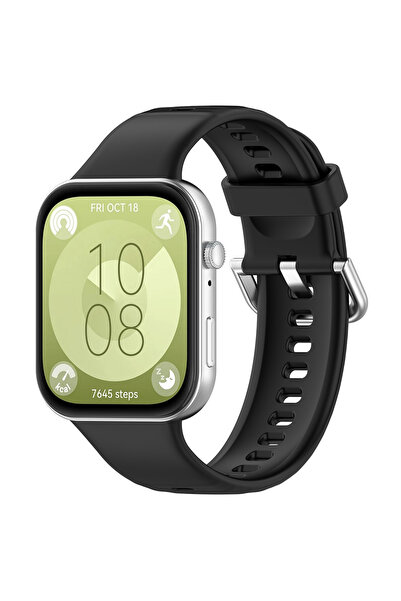 Techsuit Curea pentru Huawei Watch Fit 3, Techsuit, Silicon, Black