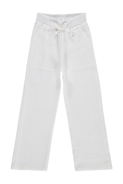 Civil Girls Muslin pantalone za decu od 6-9 godina - bele
