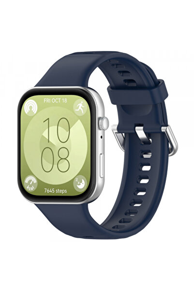 Techsuit Λουράκι για Huawei Watch Fit, Techsuit, Σιλικόνης, Σκούρο Μπλε