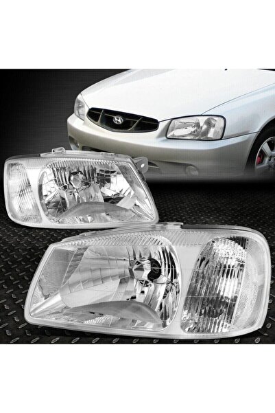 Empressco Hyundai Accent Uyumlu Milenyum Kasa Sağ + Sol Ön Far Takımı 2000-2002