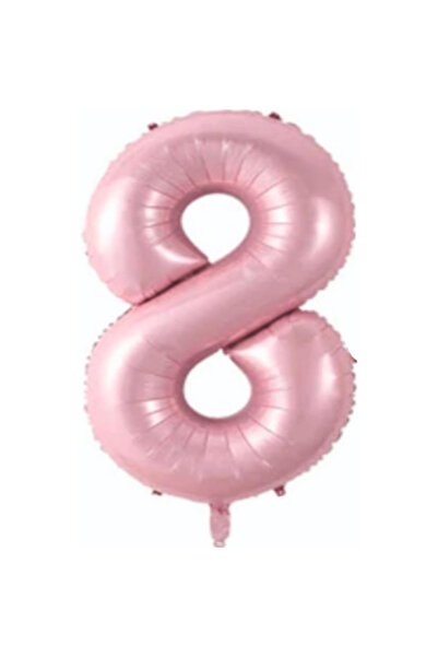 eğlencemarketi Açık Pembe 76 CM Büyük Boy Rakam Balon Doğum Günü Yaş Parti Ba...