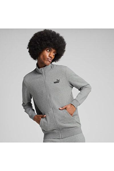 Puma Ess No. 1 Logo Track Jacket Tr Gray Men's Zippered Top
