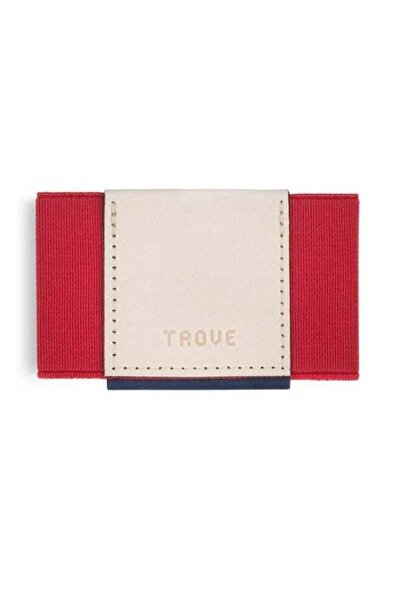 TROVE Red and Beige Card Wallet