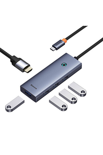 Baseus Σταθμός Σύνδεσης UltraJoy (B00052809813-00) - USB-C σε HDMI, 4 Θύρες U...