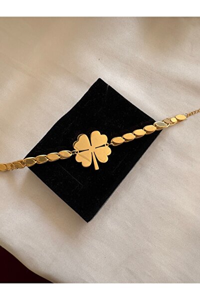 Gold yoncalı Çelik bileklik